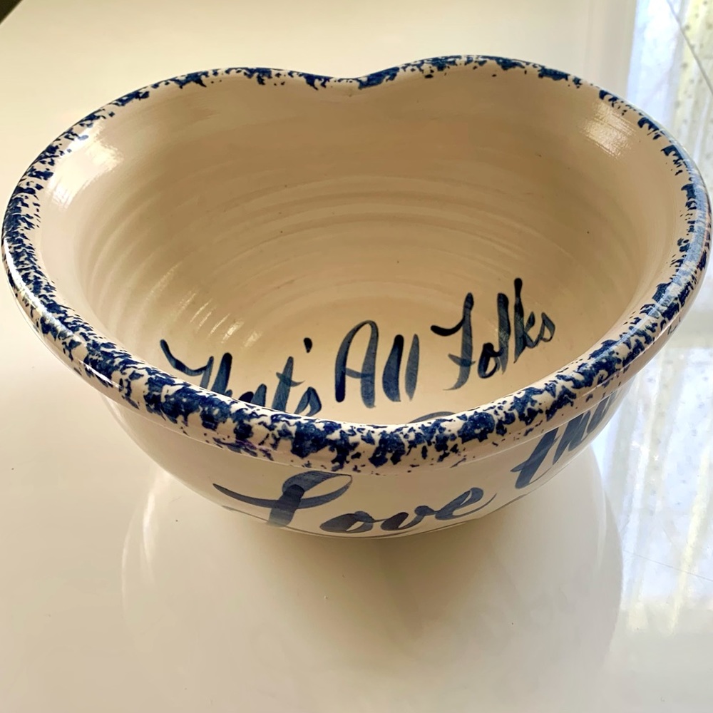 ❤️ Marshall Pottery Stoneware Heart Shaped Popcorn Serving Bowl from East Texas